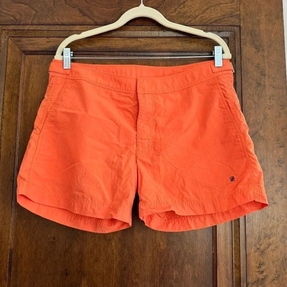 Carolina Herrera Orange Shorts Women's Size Medium M Excellent Condition